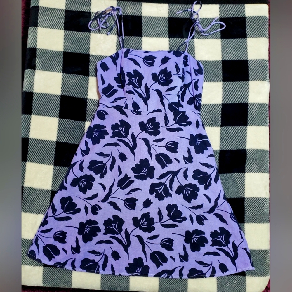 Old Navy Self-Dyed XS Tie-Shoulder A-line Mini Dress